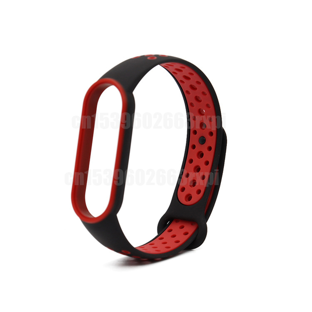 For Xiaomi Mi Band 3 4 5 6 Two-Color Watch Band Wristband Silicone Miband Smart Silicone Bracelet Mi3 M4 M5 Mi6 Glass Film