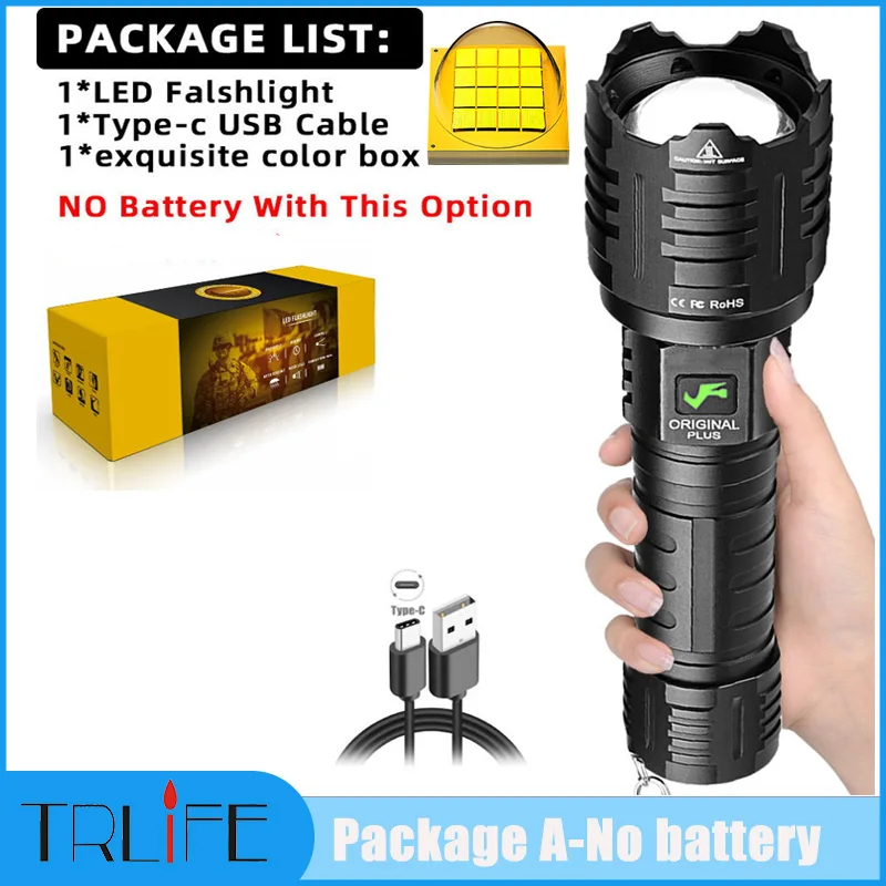 mini flashlights XHP160 Most Powerful Flashlight 16-core Light Brightest Lantern Zoomable 26650 Camping USB Rechargeable Tactical Hunting Torch penlight torch Flashlights