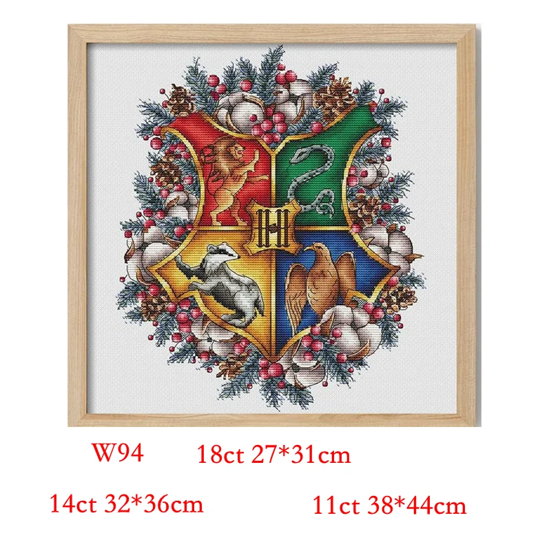 Cross Stitch Kit Winter Academy of Magic Cross Stitch Cotton Material Package 11CT 14CT 18CT DIY Hand Embroidery
