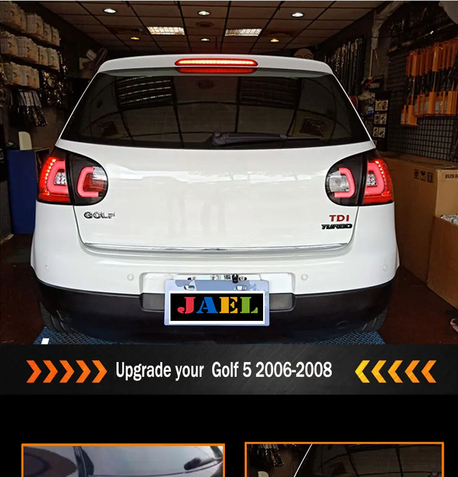 Светодиодный задний фонарь светильник s Чехол для VW Golf 5 Golf5 06-08 светодиодный задний фонарь светодиодный сигнальный светильник