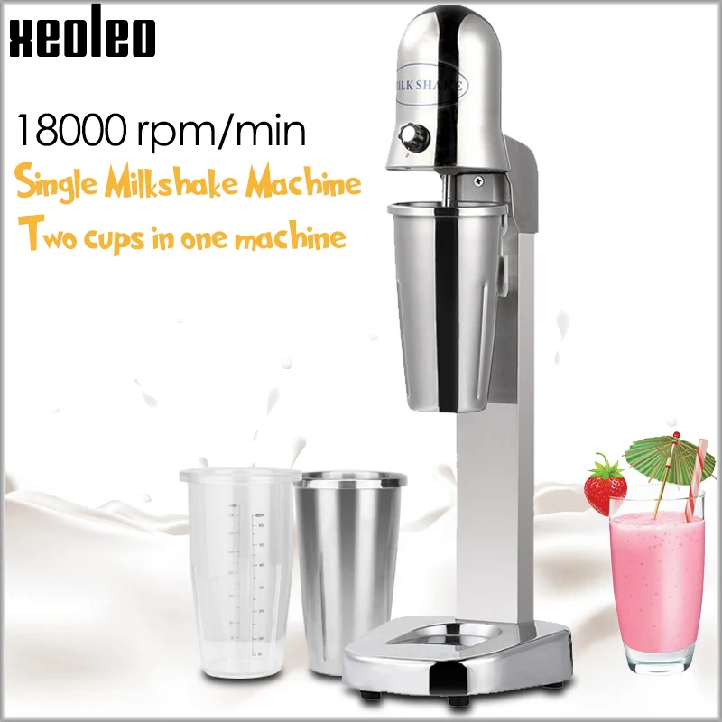 

Xeoleo Stainless steel Milkshaker Milk shake mchine Double cup Bubble tea Stirring 18000rpm Double Speed Mixer Beverage stirrer