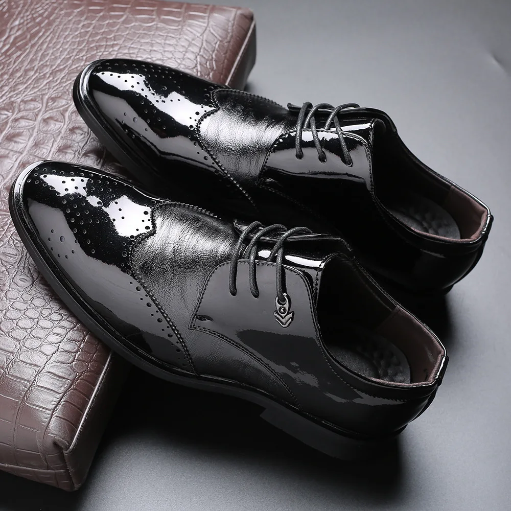 38-48, мужская кожаная обувь, броги, мужская обувь, элегантная дизайнерская официальная обувь, Брендовая обувь, sapatenis