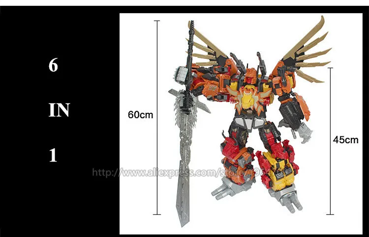 JINBAO 6 в 1 Опустошитель Predaking Трансформационные игрушки мальчик оверсайз 50 см робот автомобиль ко G1 модель аниме фигурка подарок игрушка для малыша