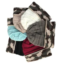 Новая модная зимняя теплая унисекс шапка бини с камуфляжным принтом, вязаная шапка для мужчин и женщин, шерстяная мягкая шапка в стиле хип-хоп, уличная шапка
