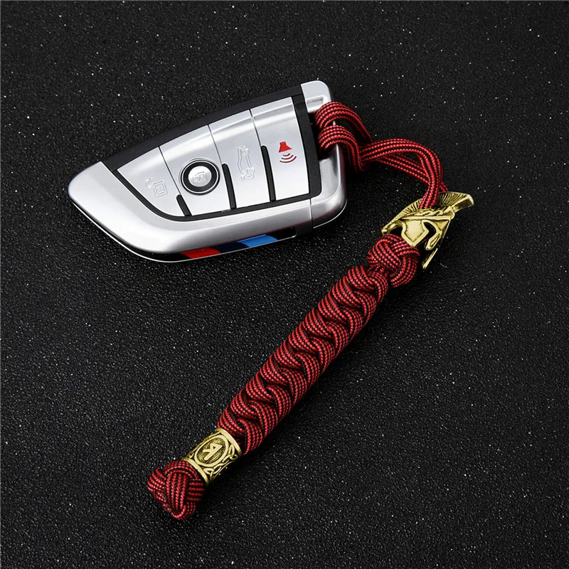 Porte-clés casque grec rouge