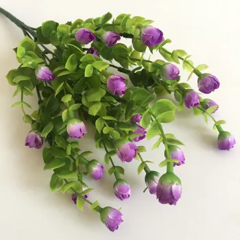 

5Pcs artificial Greenery plants 34cm Bud Yogali Flower home Decoration Plant fake plants faux plants fake grass