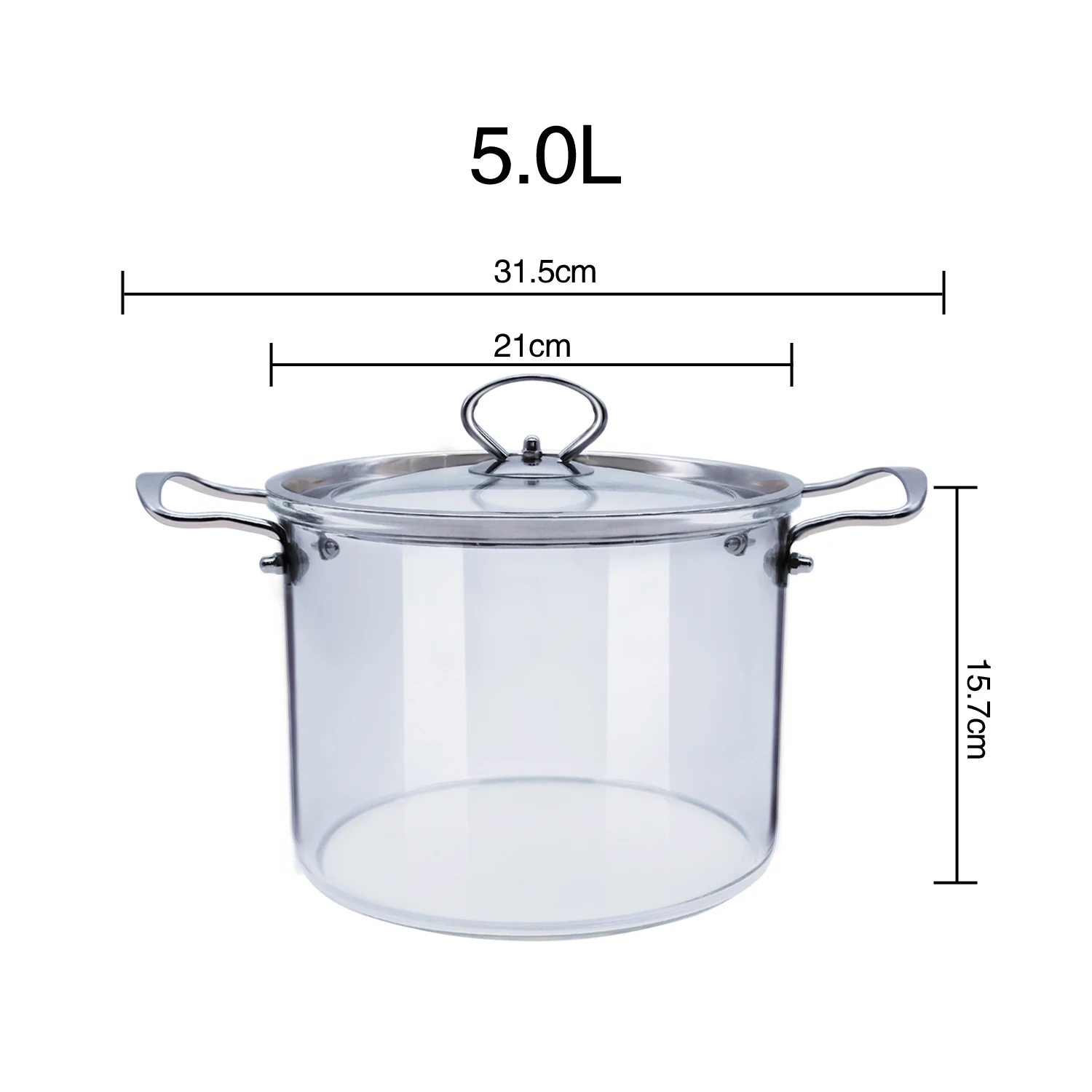 Saucepan Cookpot Visions 3.5l Pot Kitchen Cookware Saucepan Heat-resistant  Glass Cookpot Cooking Pot Pasta Pots