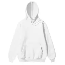 Polyester men's hooded sweatshirt warm hoodie white Harajuku streetwear