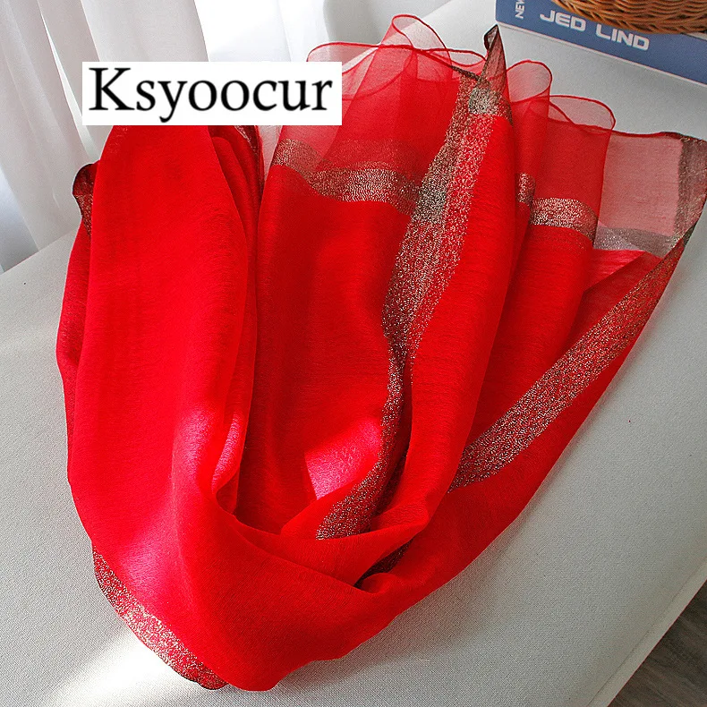 Flash Deals sDaAp Size 200*70cm 2020 New Silk Scarves Beach Towel Scarf Female Four Seasons Shawls and Scarves Women Scarf Brand Ksyoocur E03
