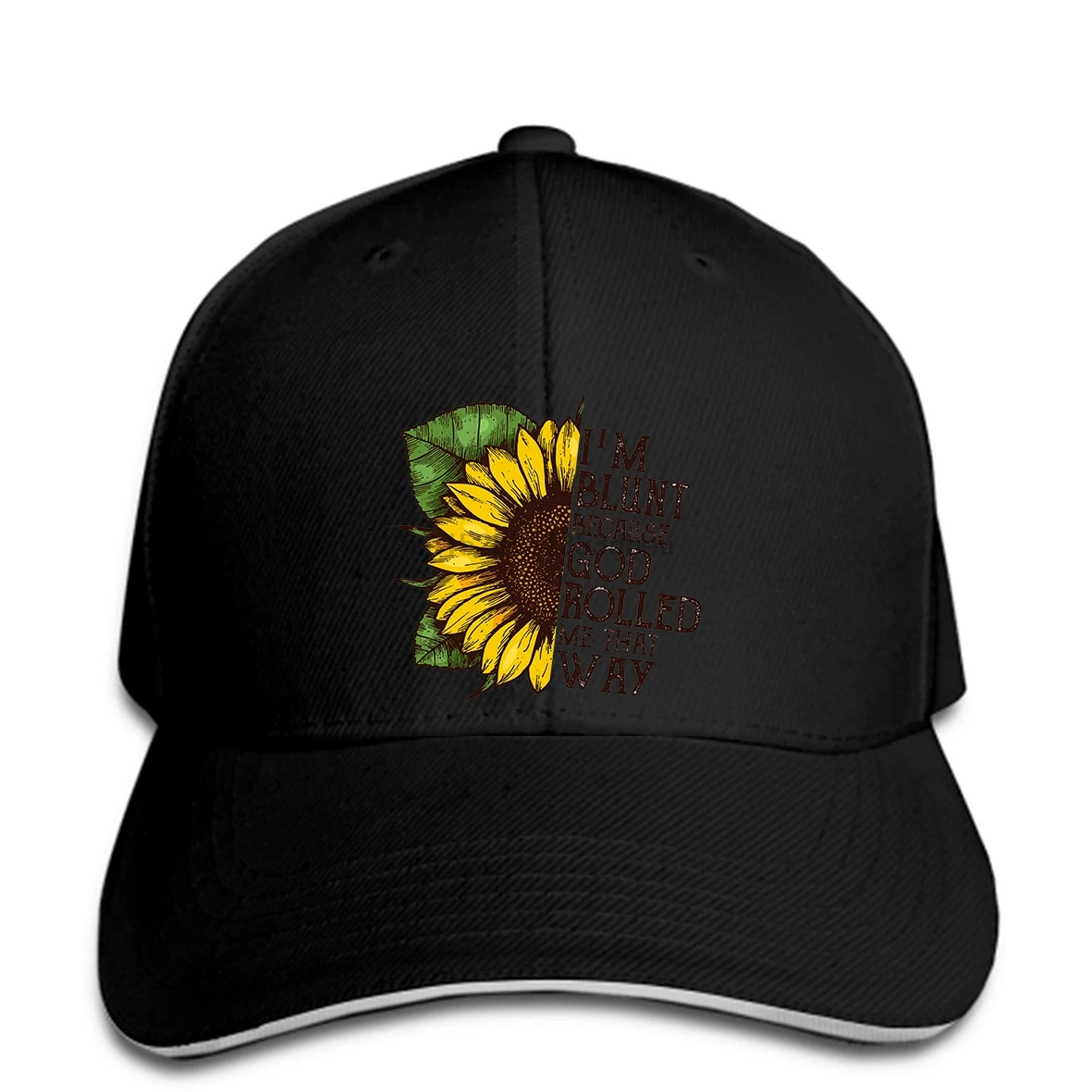 Sunflower Im Blunt, потому что Бог закатил меня, Женская бейсбольная кепка, спортивная серая бейсболка