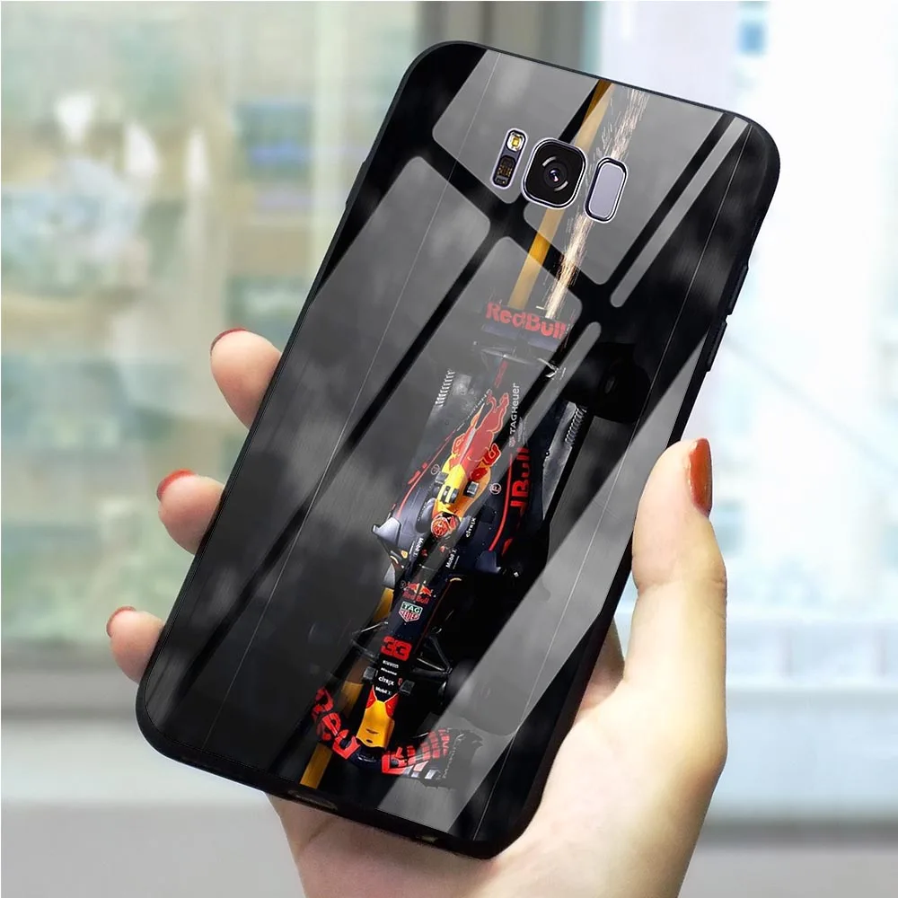 

Phone Case For Samsung Note 8 F1 Racing Car Tempered Glass Cover Note 9 S7 Edge S8/S9 Plus S10 A10/20/30/40/50/60/70 M40