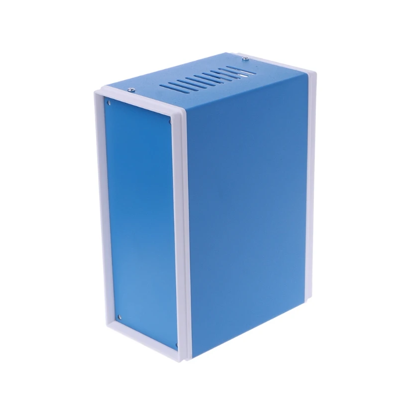 Blue Metal Enclosure Project Case DIY Junction Box 6.7" x 5.1" x 3.1"