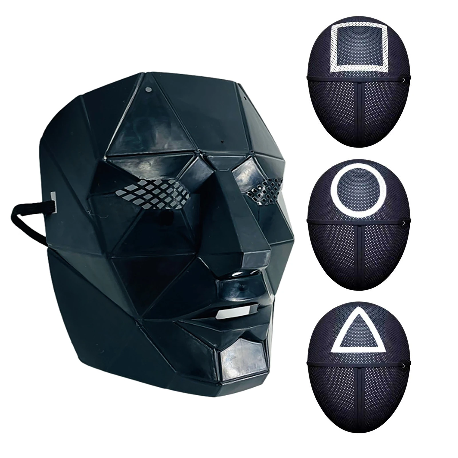 Squid Game Black Mask Cosplay Plastic Helmet Masks Halloween Masquerade  Party Costume Props|Boys Costume Accessories| - AliExpress