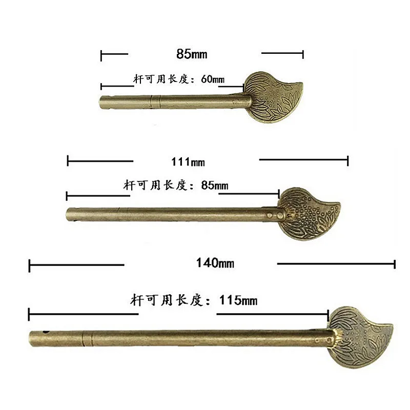 Chinese Furniture Hardware Brass Locking Closure Pin Cabinet Door Trunk Box Latch Copper Copper Straight Lock Bolt Chinese afbeelding