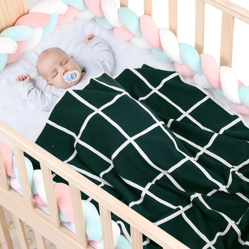 Baby Blankets Knitted Soft Newborn Swaddle Wrap 100*80cm Infant Toddler Sofa Bed Quilt Kids Photography Accessory Stroller Cover
