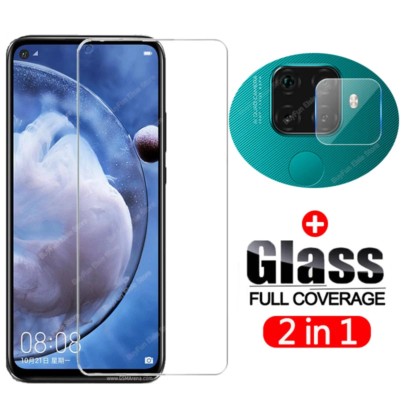 Защита экрана 2 в 1 для Huawei Nova 5Z фронтальная защитная пленка объектива задней