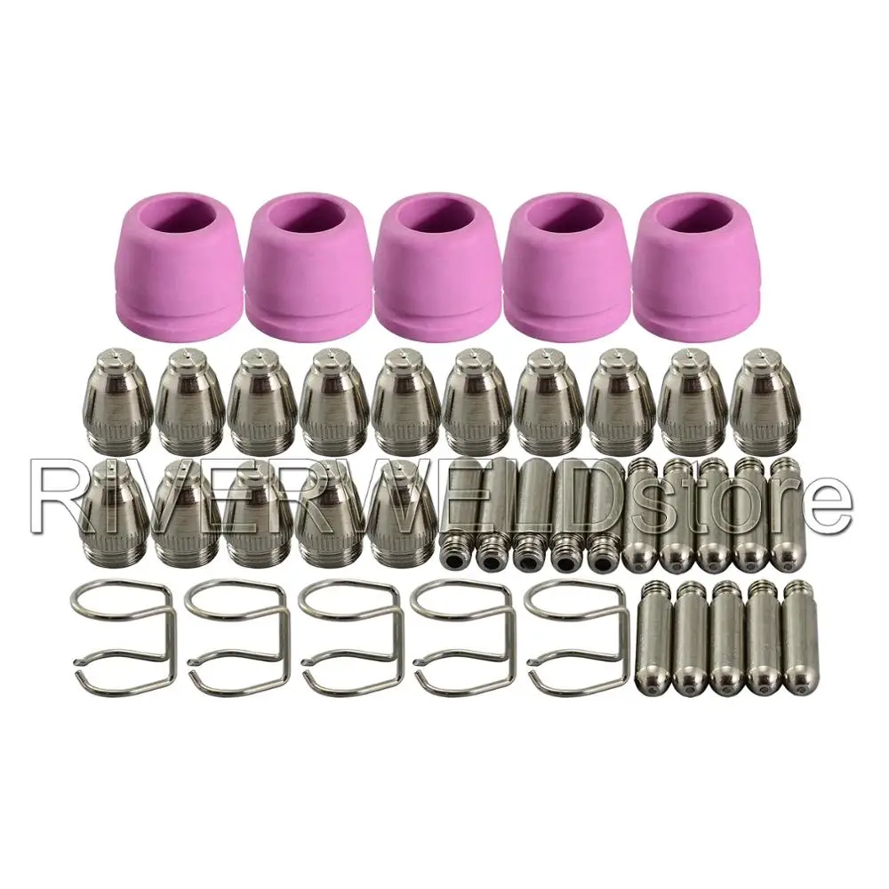 WSD-60P P60 Plasma Cutter Cutting Torch Pilot ARC Consumables KIT Tips 1.2mm 60Amp 40pcs | Инструменты