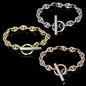 

High quality titanium steel letter bracelet men's thick bracelet for Women 18cm