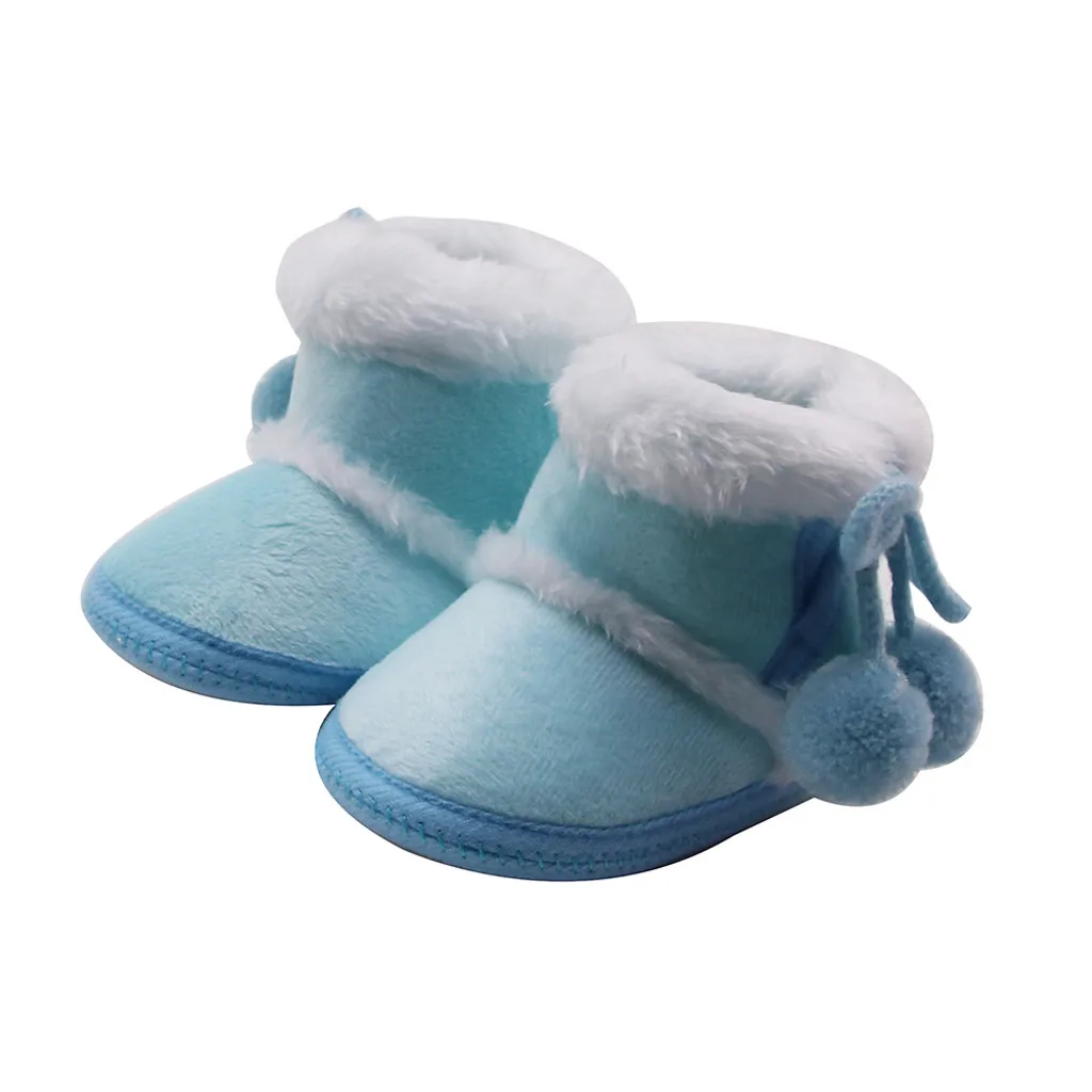 Зимние детские ботинки для новорожденных девочек; кашемировые плюшевые зимние ботинки; теплая Симпатичная обувь с повязкой; kыz bebek bot