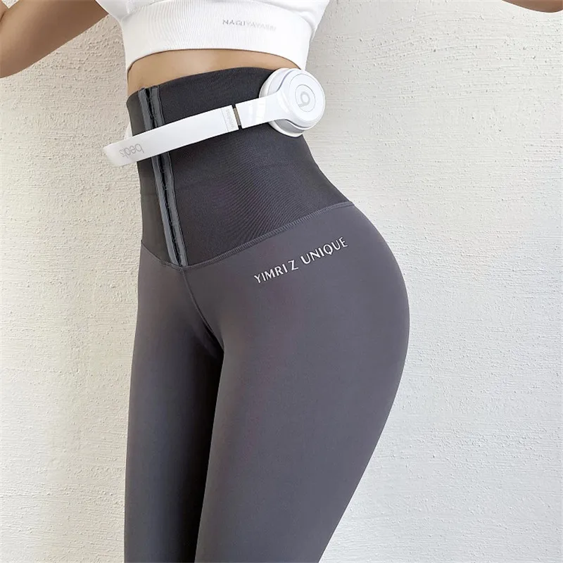 High waist body building fitness legging stretch tights body shaping trousers running leggings workout training yoga pants sport9s
