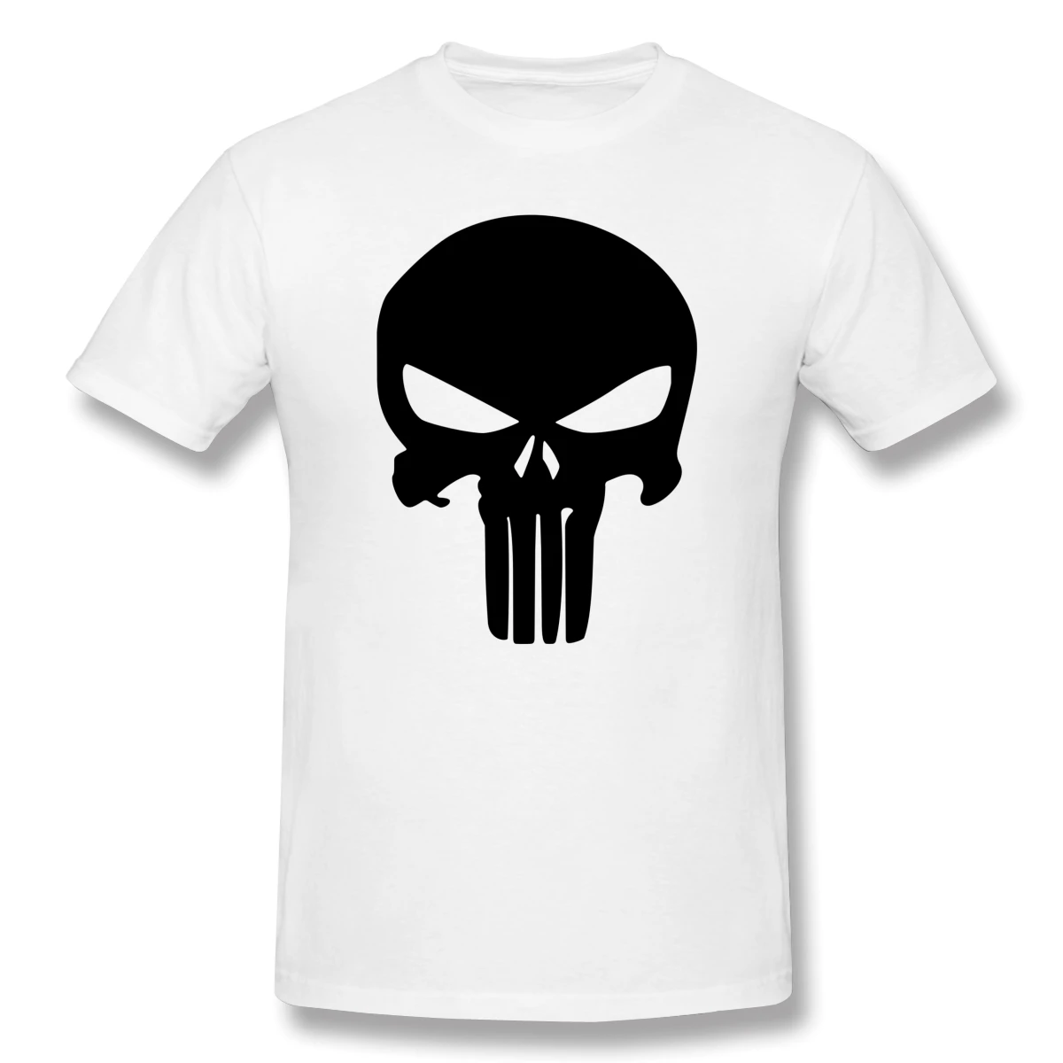 

2019 funny tee cute Punisher Skull t shirts men cotton tops cool t shirt summer Men's Basic Short Sleeve T-Shirt
