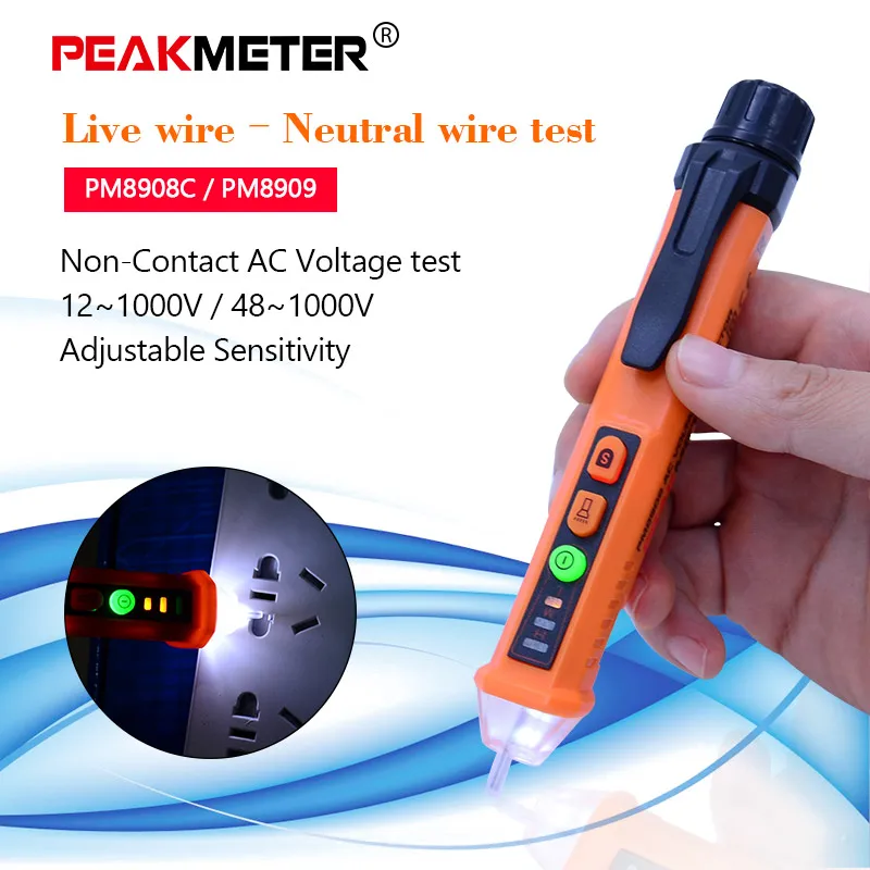 AC Non-Contact Electric Voltage Alert Detector Tester Test Pen 12//48~1000V LED