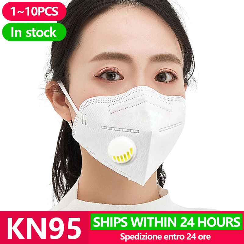 

[1~10PCS] KN95 Disposable Face N95 Surgical Mask Anti Mouth Cover Facial Dust Pm2.5 Ffp3 ffp2 ffp1 Respirator Masks