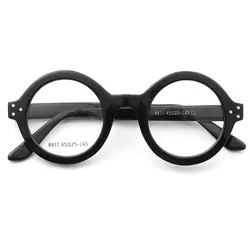 Oversize круглые очки ручной работы оправы толстые ацетат полный обод оправы для очков для женщин мужчин очки Оптические rx-able черный