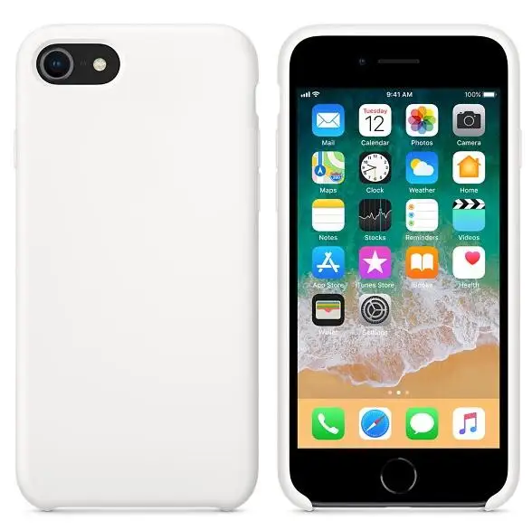 Логотип силиконовый чехол для телефона для iPhone 7 8 6 6s Plus XR X XS Max роскошный чехол s для Apple iPhone 11 Pro Max задняя крышка - Цвет: White