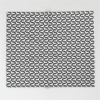 

Dachshund Silhouettes Throw Blanket Warm Microfiber Sofa Bedding