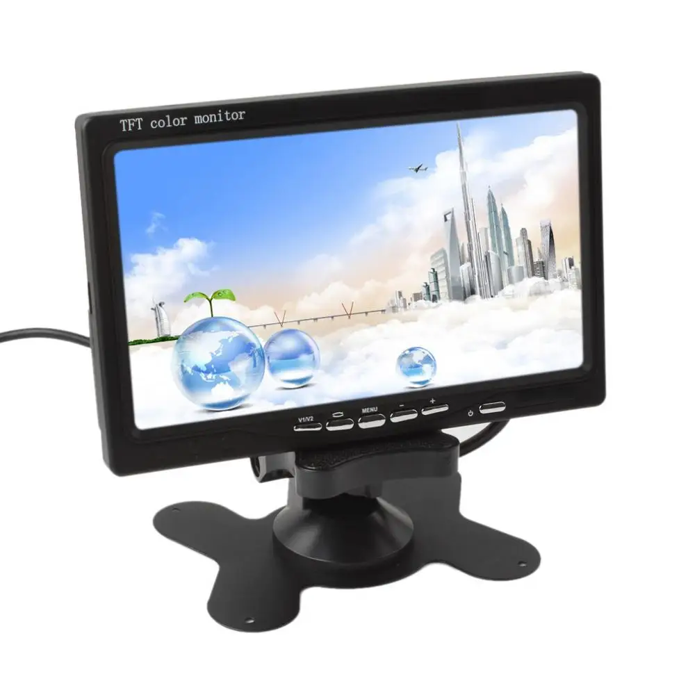 7 дюймовый цветной TFT LCD подголовник Автомобильный монитор заднего вида 7|video