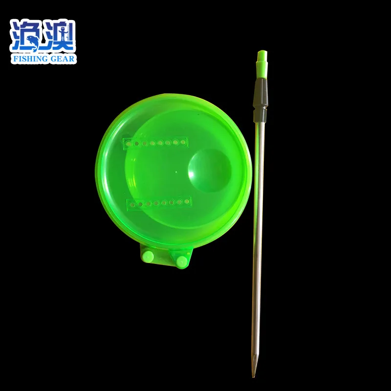 

Outdoor Fishing er liao pen Green Transparent Multi-functional Strong Magnetic Bait Pulling Disc Fishing Tackle Angling Bait Pul
