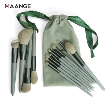 

MAANGE 13pcs Quick-Drying Makeup Brush Set With Bag Soft Blush Loose Powder Brush Highlight EyeShadow Brush Portable Beauty Tool
