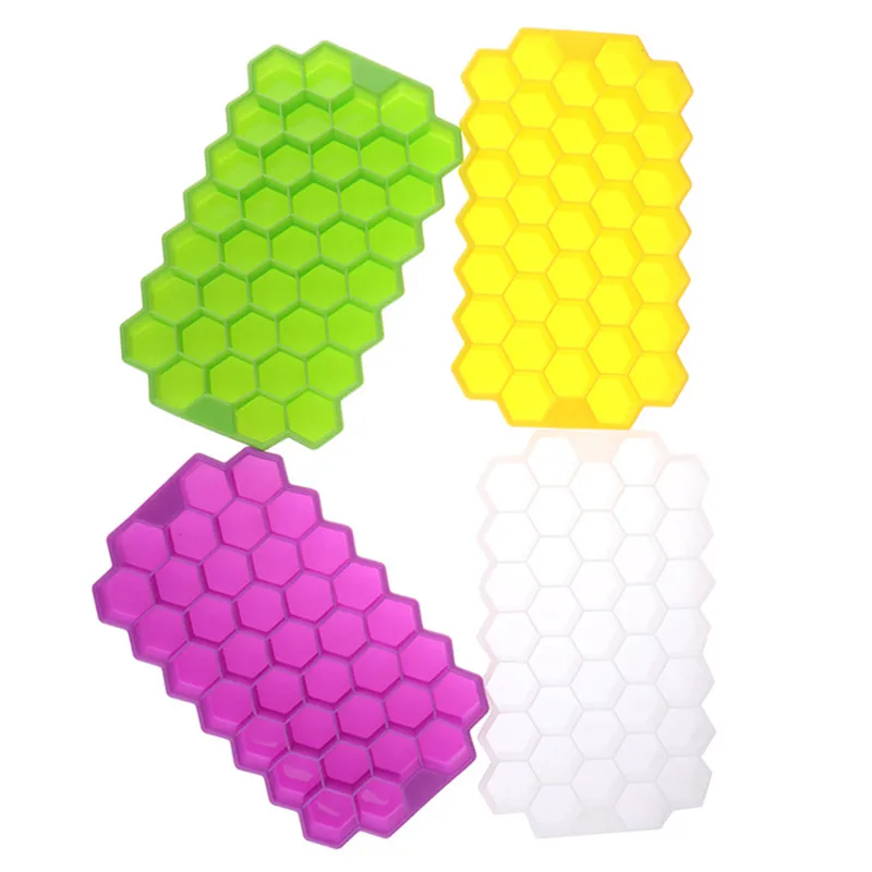 37 Cubes Home Honeycomb Shape Silicone Ice Cube Tray Mold Storage Container ice cube maker ice cream mold cube tray