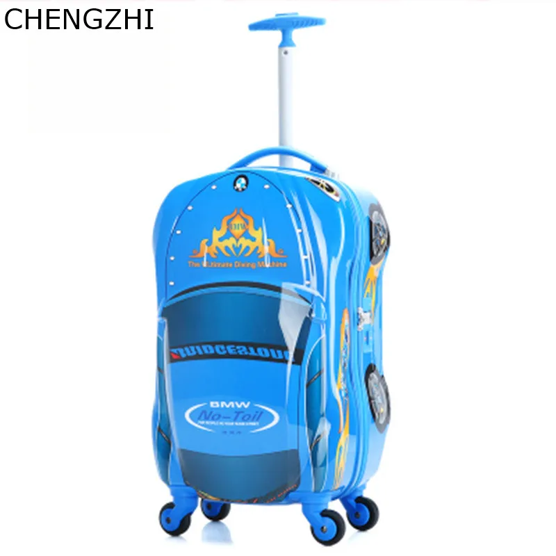 

CHENGZHI 18"20inch 3D Kids Car Rolling luggage Spinner Children Travel Trolley Suitcase for boys girls wheeled