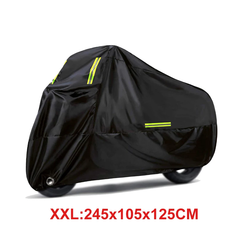 Universal All-Season Waterproof Motorcycle Cover - Outdoor UV Protector, Rain & Dustproof