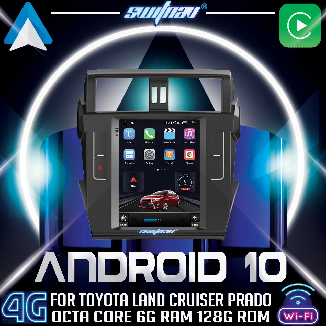 Автомобильный DVD-проигрыватель для Toyota land cruiser prado 150 2017 аудиоплеер gps экран