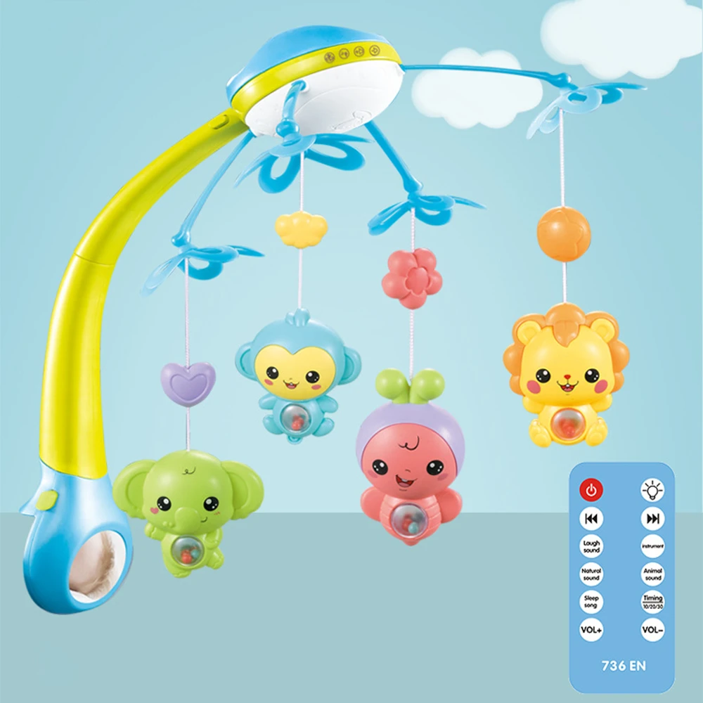 Bluetooth Bed Bell Baby Crib Mobile With Light Relaxing Music Ceiling Light Starry Projector Animals Musical Nursery Rattle Toys Baby Rattles Mobiles Aliexpress