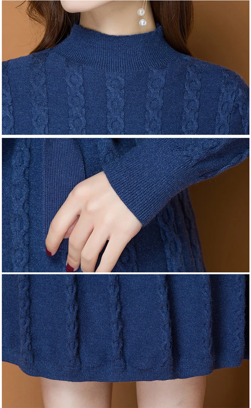 Heydress осень зима однотонное трикотажное женское рождественское платье с высоким воротом А-силуэта женские платья на шнуровке с высокой талией vestidos
