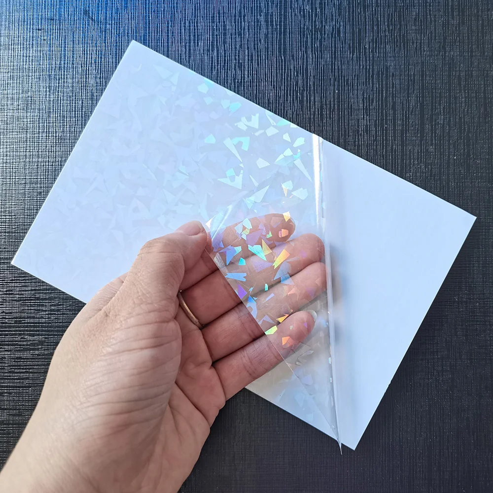 Lamination Film 50Sheets 105x165mm Adhesive Tape Back Cold Laminating Film