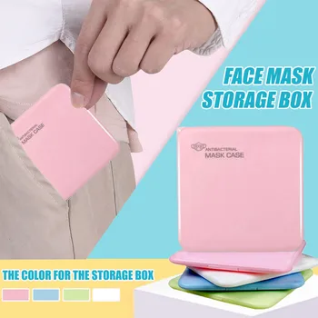 

2020 New Portable Dustproof Moisture-proof Storage Box Mask Case Storage Box Band-aid Bill Temporary Storage Folder 911
