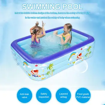

Inflatable Swimming Pool Thickened PVC Outdoor Indoor Paddling Pool Children Baby Bathing Square Tub For Summer Water Party
