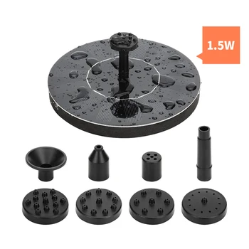 

Practical Round Solar Water Fountain Multi-functional Durable Garden Pool Pond Outdoor Solar Panel Lawn Decoration
