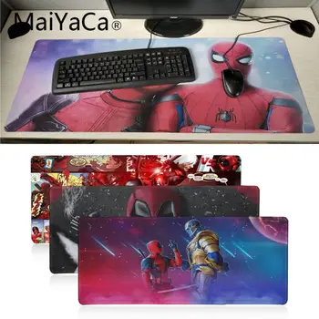 

MaiYaCa Deadpool Spiderman Thanos Gamer Mousepad Big Promotion Russia gaming mouse pad xl Keyboard Laptop PC notebook desk pad
