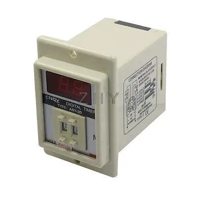 

White AC/DC 36V Power on Delay Timer Time Relay 0.1-9.9 Minute 8 Pins ASY-2D