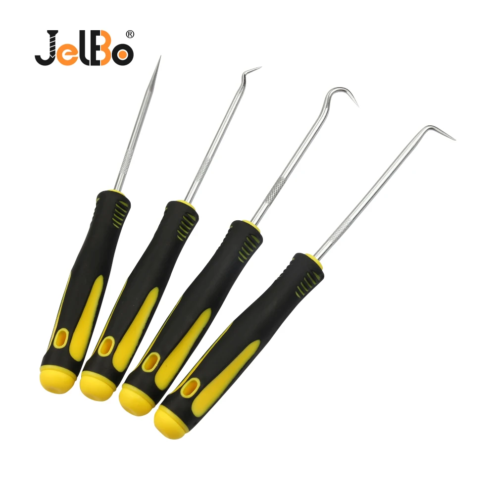 

JelBo 4Pcs Car Pick and Hook Craft Set Durable Hand Tools For O-Ring Seal Remover
