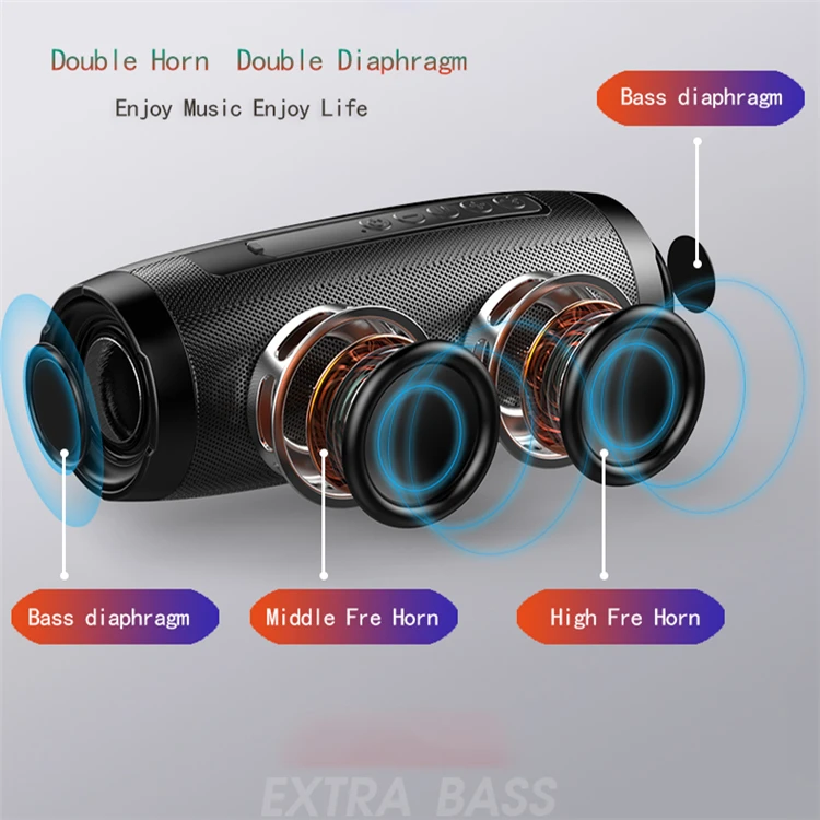 Portable Speakers Bluetooth Column Wireless Bluetooth Speaker Powerful High BoomBox Outdoor Bass HIFI TF FM Radio with LED Light Portable Speakers Bluetooth Column Wireless Bluetooth Speaker Powerful High BoomBox Outdoor Bass HIFI TF FM Radio with LED Light