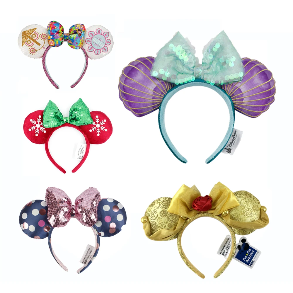 COSTUME Headband Mermaid EARS Minnie Princess Adult/kids Bows Cosplay NEW Plush 1PCS