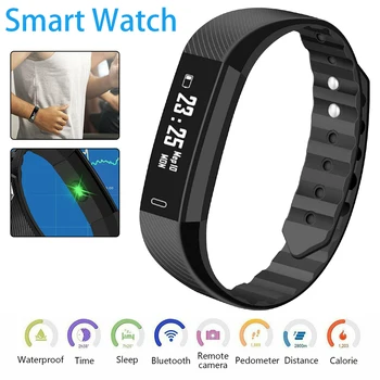 

Bluetooth Smart Bracelet Fitness Tracker Watch Alarm Clock Step Counter Smart Wristband Sport Waterproof Sleep Monitor Smartband