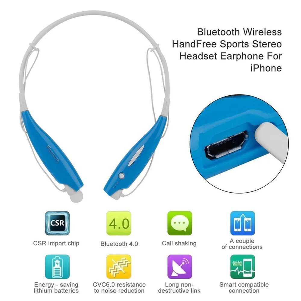 HV800, Спортивная стерео bluetooth-гарнитура, беспроводные наушники, наушники с шейным ремешком, наушники с Bluetooth для мобильного телефона, Bluetooth наушники